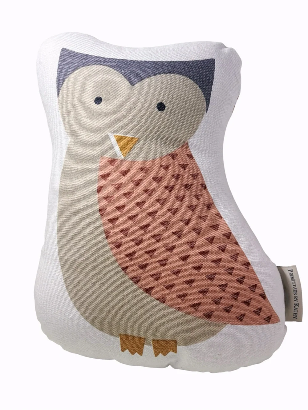 Primitives By Kathy Owl Shaped Decorative Pillow Shabby Chic Baby Room Like NEW